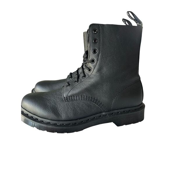 Dr. Martens 1460 Pascal Mono Black Leather Combat Boots Size 11 - Picture 4 of 7